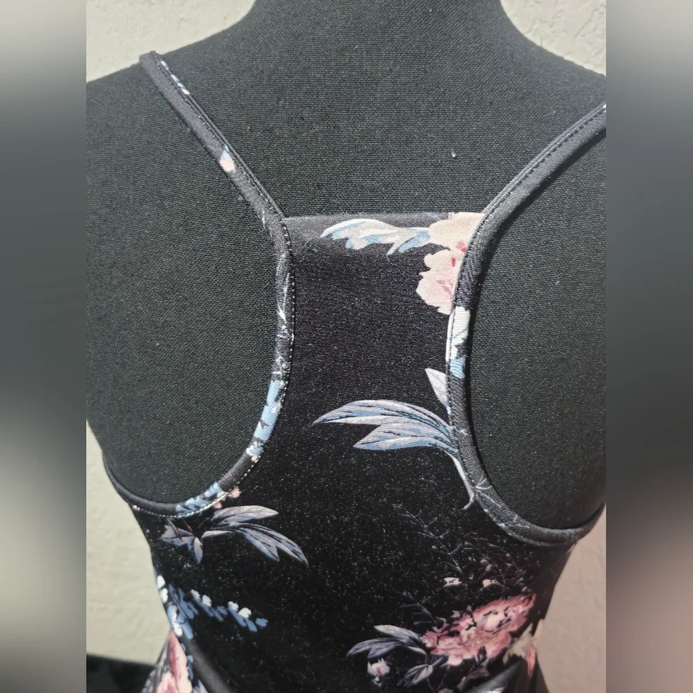 Charlotte Russe Black Floral Sleeveless Dress - Picture 6 of 6